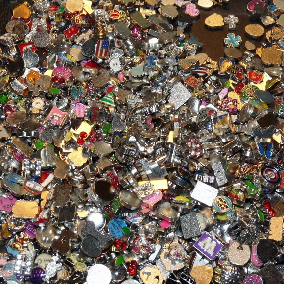 💟 - 350pcs Floating Locket Charms Assorted Mix - Picture 3 of 16